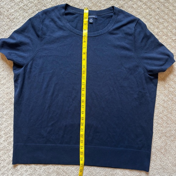 Lands' End Deep Blue Knit Short Sleeve Top size 2x - Picture 4 of 7